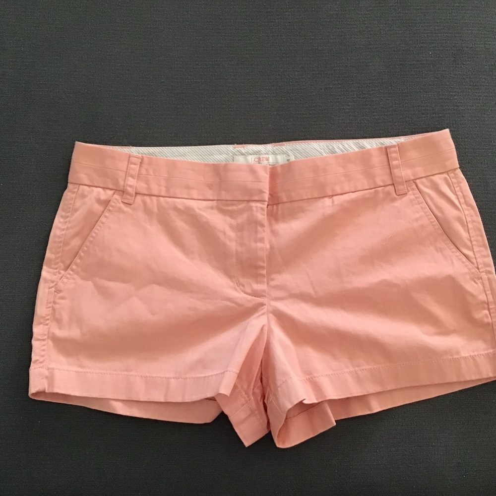 J Crew Size 14 Peach Chino Broken In Shorts Great Condition Measurements In Pics